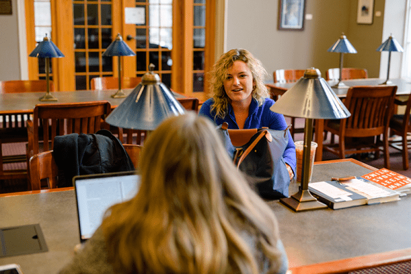 writing center student studying